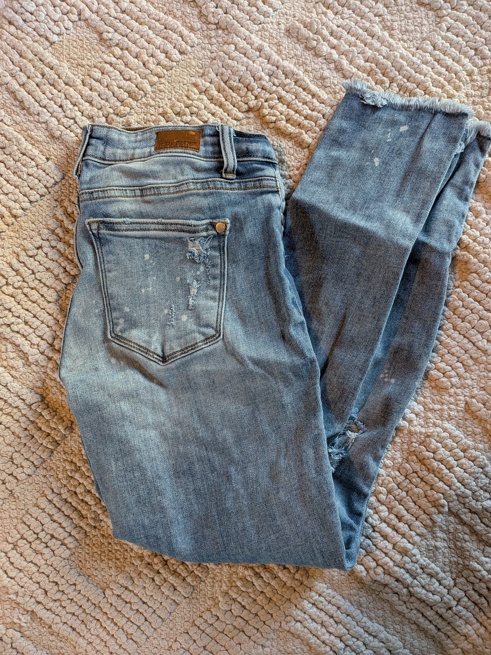 Judy Blue Light Wash Distressed Skinny Jeans